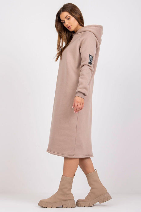 Parisian Chic Hooded Midi Dress