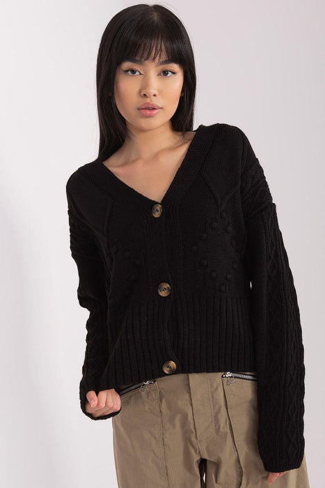 Elegant Heart-Embellished Knit Cardigan