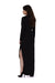 Elegant Chain-Embellished Asymmetrical Midi Evening Dress