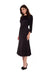 Chic Satin Midi Dress with Kimono Sleeves for Elegant Evenings