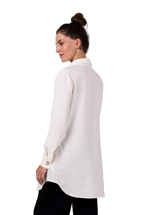 Chic Pleated Tunic with Convenient Front Pocket