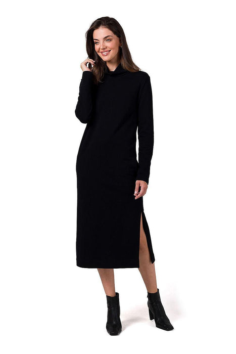 Sophisticated Midi Dress with Convenient Side Pockets