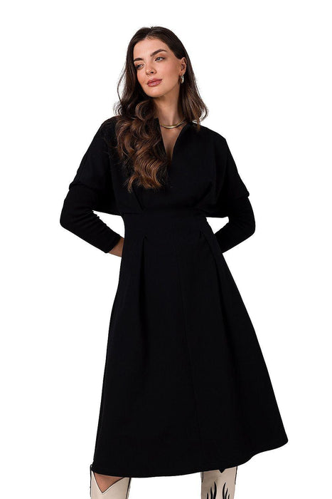 Chic Batwing Knit Elegance Dress