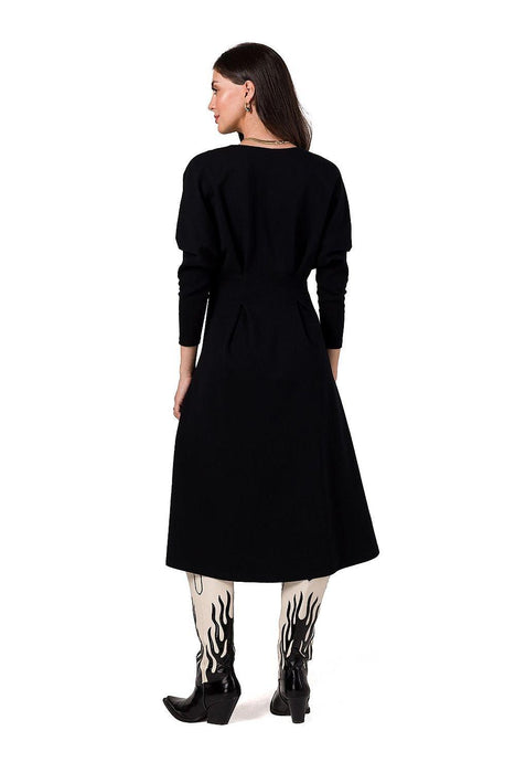 Chic Batwing Knit Elegance Dress