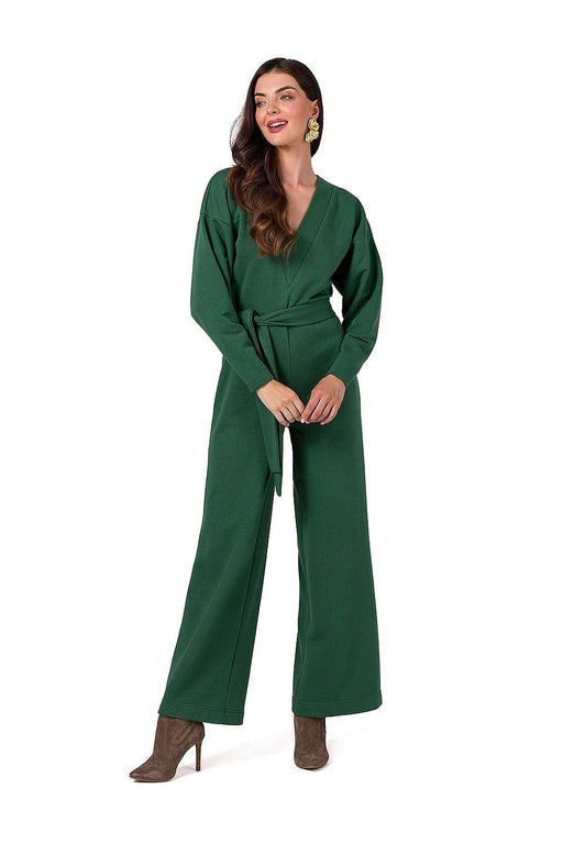 Versatile Chic Knit Jumpsuit with Adjustable Belt