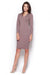 Sophisticated Envelope Neck Long-Sleeved Day Dress crafted by Figl