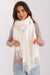 Chic Winter Wrap with Tassel Accents - Luxurious 100% Polyester, 196 cm Long