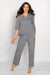 Chic Checkered Cotton Sleepwear Set