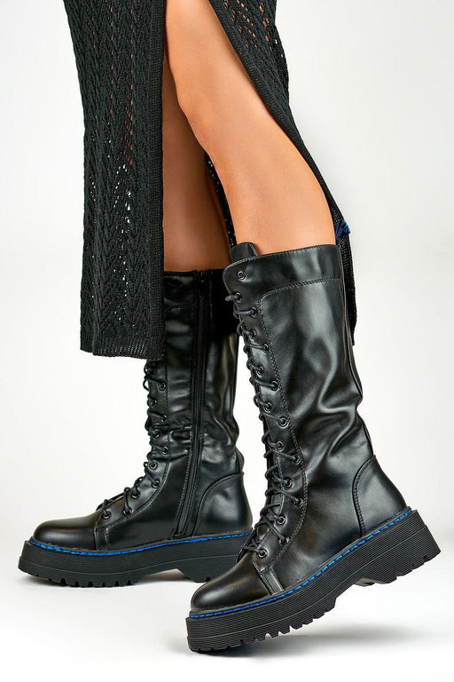 PRIMO Eco Leather Thigh-High Statement Boots