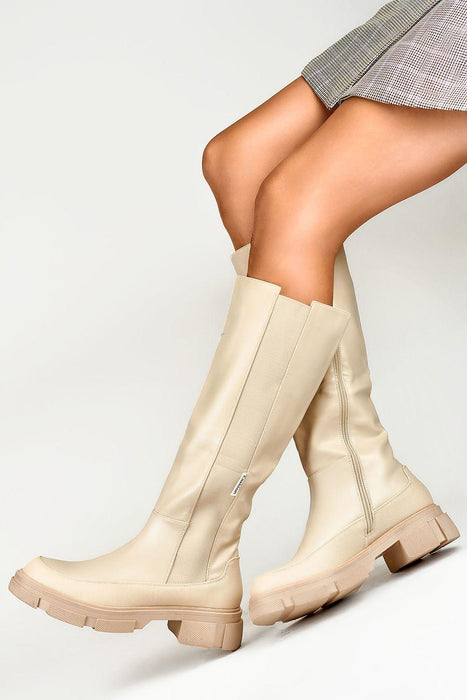 Sustainable Chic Eco Leather Thigh-High Boots