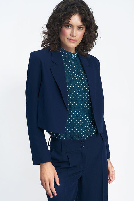 Classic Navy Blue Lined Jacket - Your Go-To Piece for Versatile Styling