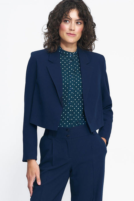 Classic Navy Blue Lined Jacket - Your Go-To Piece for Versatile Styling