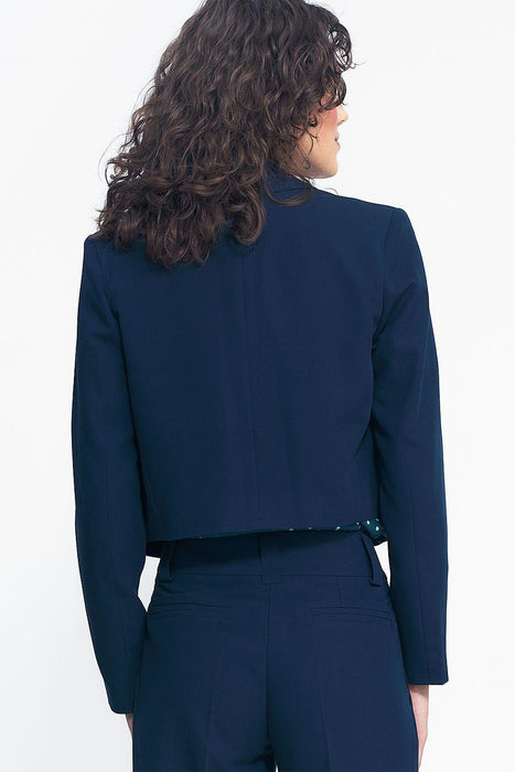 Classic Navy Blue Lined Jacket - Your Go-To Piece for Versatile Styling