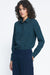 Nife Green Pea Viscose Shirt with Elegant Collar and Long Sleeves