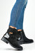 Stylish Eco-Friendly Winter Boots with Patent Accents and Cozy Fur Interior