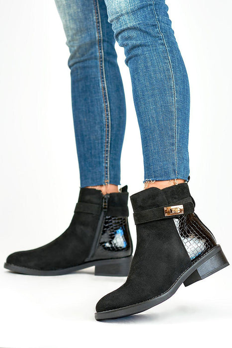 Stylish Eco-Friendly Winter Boots with Patent Accents and Cozy Fur Interior