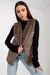 Chic Cream Faux Fur Vest with Elegant Hook Closure and Full Lining - Available in Multiple Sizes