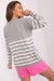 Sophisticated Melange Striped Long-Sleeve Knitwear