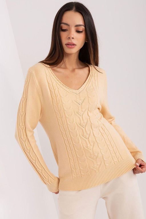 Essential V-Neck Cotton Blend Sweater for Women