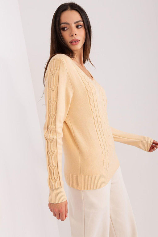 Essential V-Neck Cotton Blend Sweater for Women