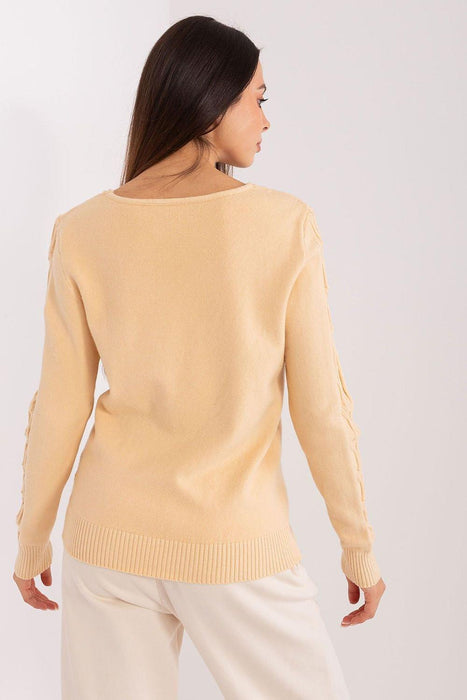 Essential V-Neck Cotton Blend Sweater for Women