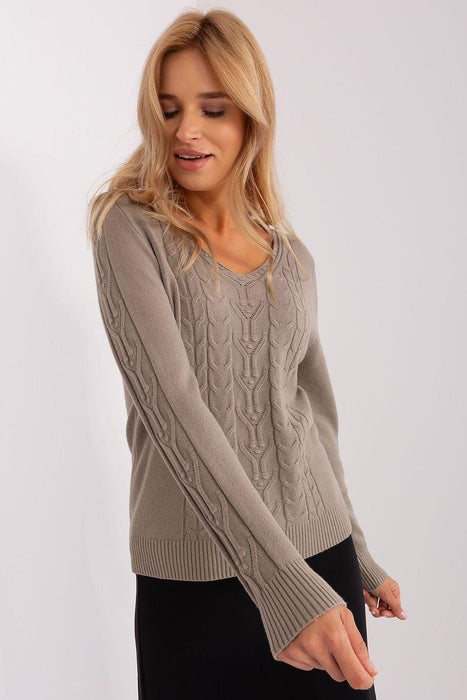 Essential V-Neck Cotton Blend Sweater for Women