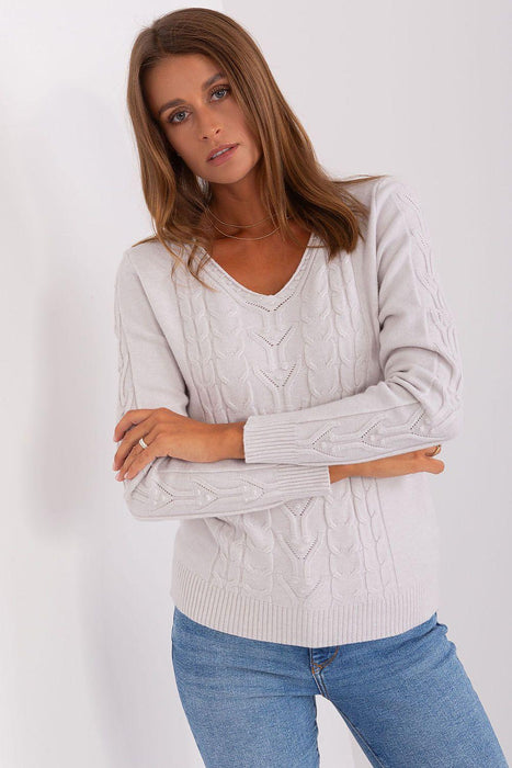 Essential V-Neck Cotton Blend Sweater for Women