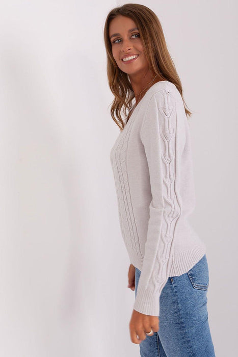 Essential V-Neck Cotton Blend Sweater for Women