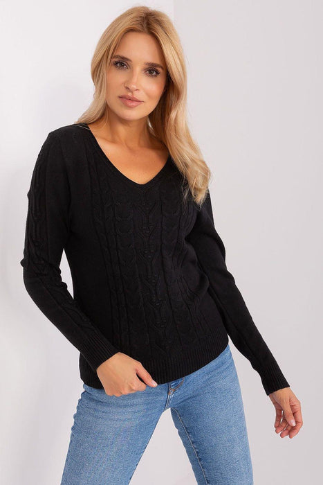 Essential V-Neck Cotton Blend Sweater for Women