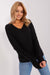 Essential V-Neck Cotton Blend Sweater for Women