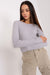 Elegant Ribbed Knit Sweater for Women