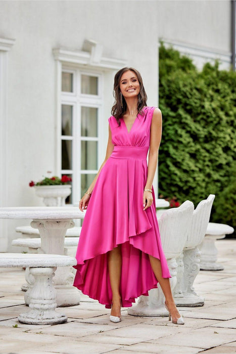 Luxe Satin A-Line Evening Dress