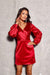 Chic Satin Mini Dress with Glamorous Envelope Neckline for Special Occasions