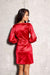 Chic Satin Mini Dress with Glamorous Envelope Neckline for Special Occasions