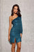 Radiant Asymmetrical One-Shoulder Sequin Mini Dress with Eye-Catching Cutouts