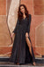 Glamorous Brocade Maxi Dress with Stylish Waist Belt and Eye-Catching Leg Cutout - Ideal for Elegant Events