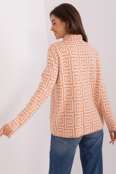 Trendy Geometric Patterned Women's Pullover Sweater