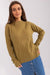 Variegated Textured Knit Jumper with Classic Round Neck