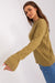 Variegated Textured Knit Jumper with Classic Round Neck