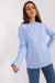 Variegated Textured Knit Jumper with Classic Round Neck