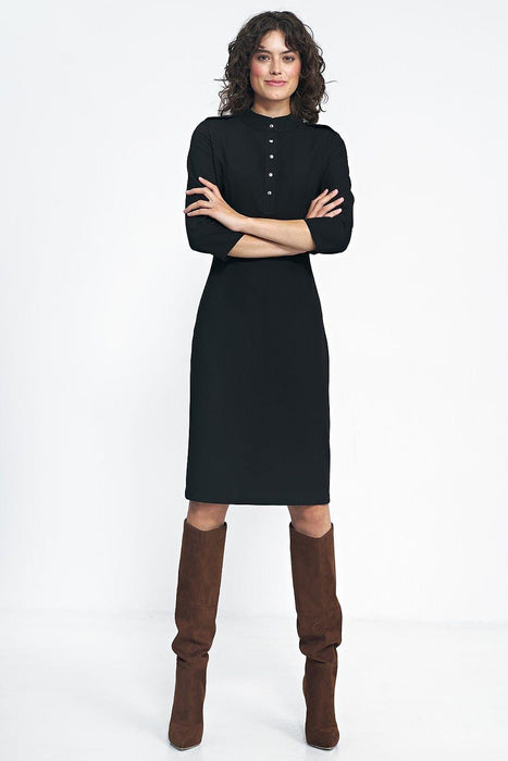 Cozy Chic Belted Dress for Autumn-Winter