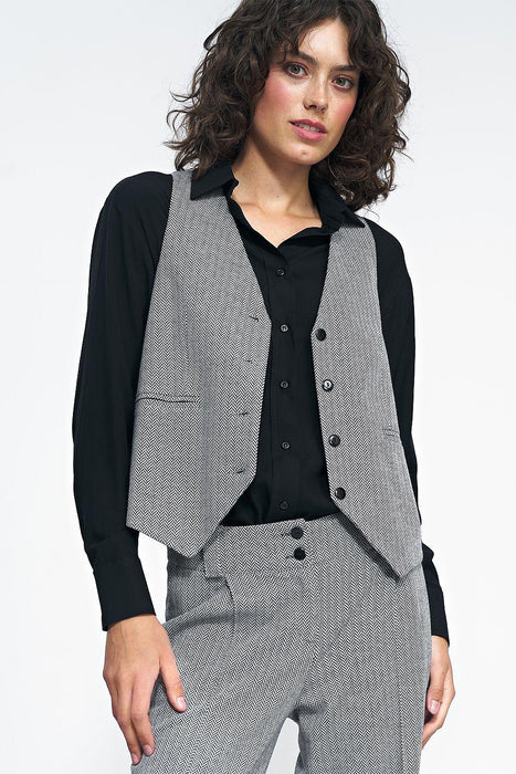 Chic All-Occasion Lined Vest with Trendy Interior