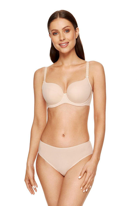 Gorteks Stylish Padded Bra with Checkered Texture and Soft Cotton Lining