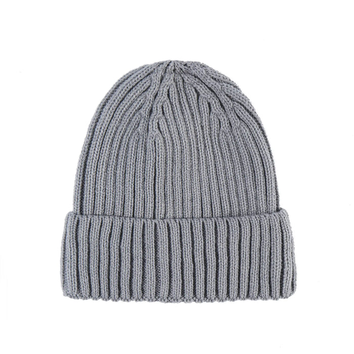 Cozy Solid Color Thick Striped Family Woolen Hats for Parents and Kids