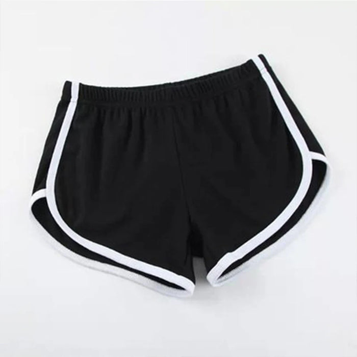 Chic High-Waisted Casual Shorts for Women - Fashionable Black and White Harajuku Style for Beachwear 2024