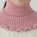 Winter Chic Cotton Turtleneck with Detachable False Collar