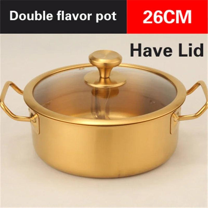 Copper Hotpot Cooker with Stainless Steel Construction