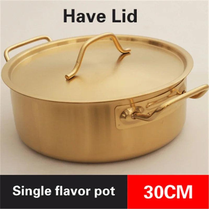 Copper Hotpot Cooker with Stainless Steel Construction