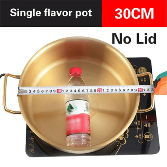 Copper Hotpot Cooker with Stainless Steel Construction