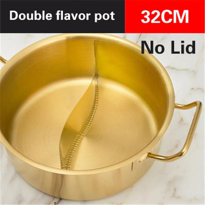 Golden Fusion Copper Soup Pot with Durable Stainless Steel Design